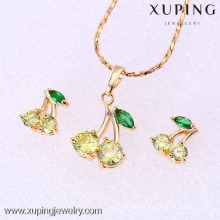 61858-Xuping Fashion Woman Jewlery Set with 18K Gold Plated